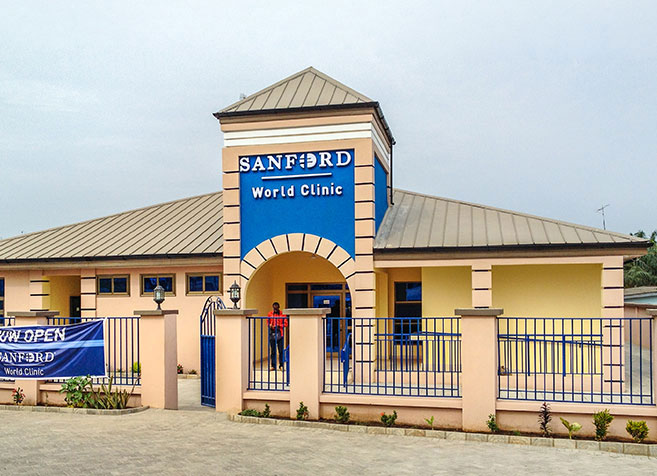 front of Ghana sanford Health Clinic